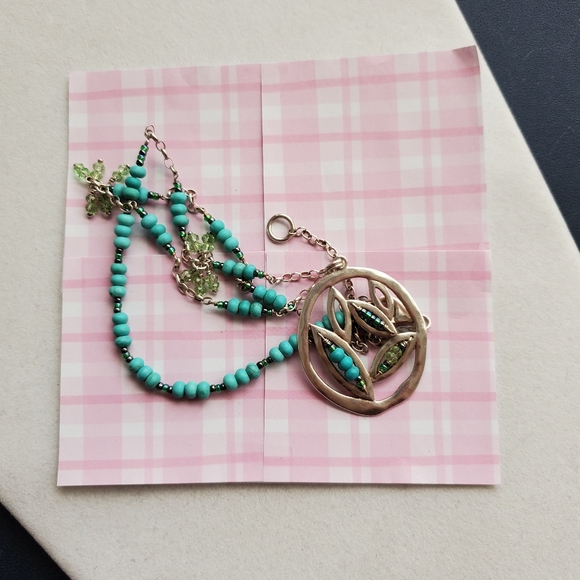 Silpada Sterling Howlite Turquoise Bead Necklace - Picture 8 of 16